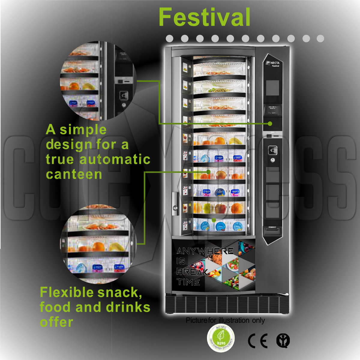 Necta FESTIVAL Carousel Fresh Food Vending Machine