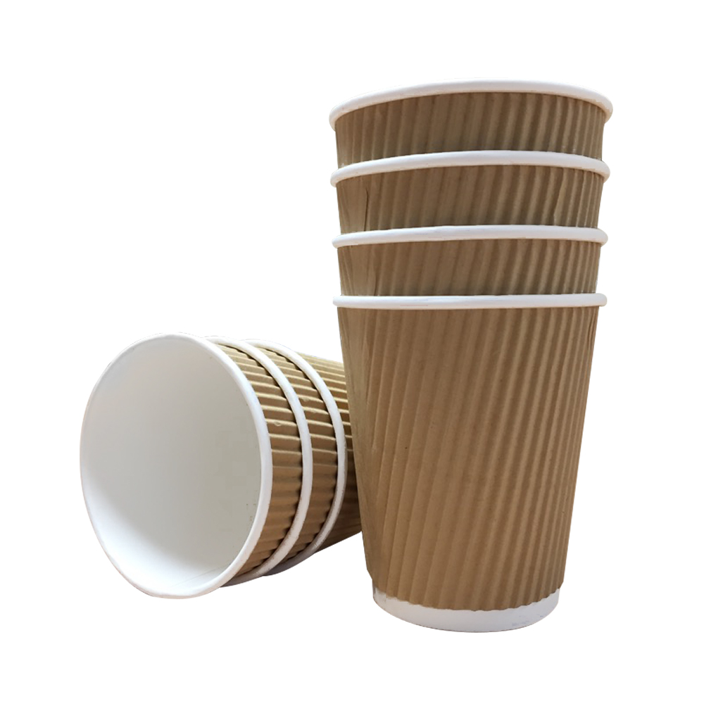 12oz Bubble Compostable Ripple Cup PLA Lined (500 Pack)